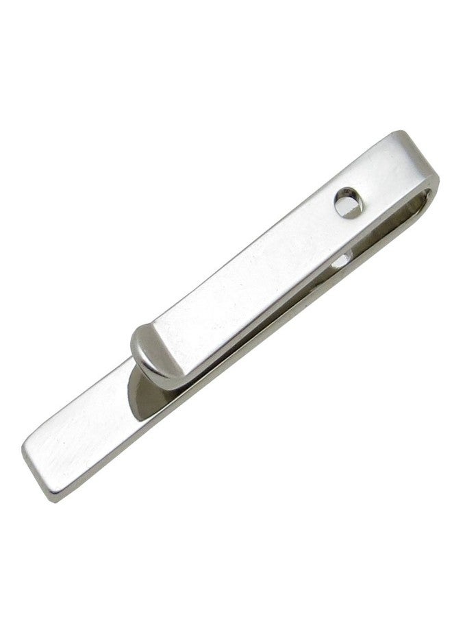 Modern Elements Tie Clip Bar Metallic Finish - Firm Hold and Perfect For Skinny Ties (Chrome) - Image 2